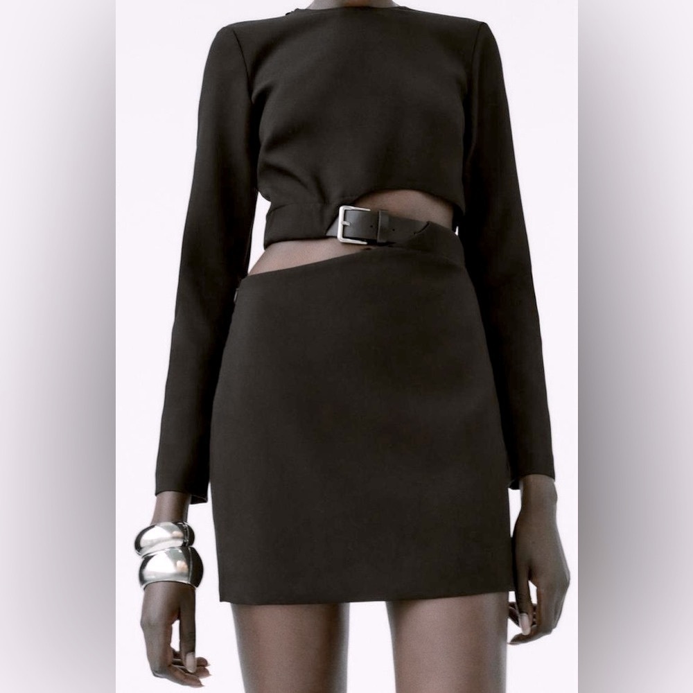 NWT Zara CUT-OUT DRESS WITH BELT